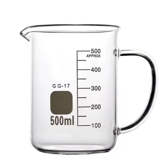 كوب زجاجي بمقبض سعة: 250 ml